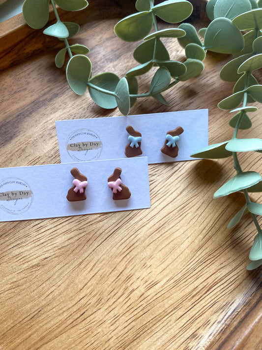 Chocolate Easter Bunny Studs