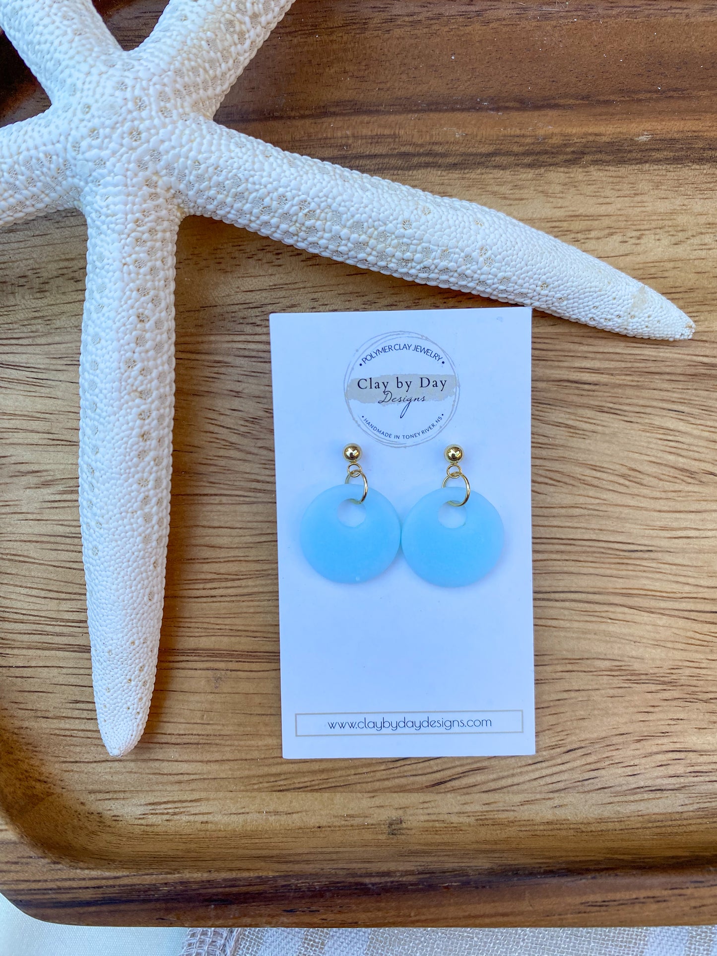 Round “Sea Glass” Earring