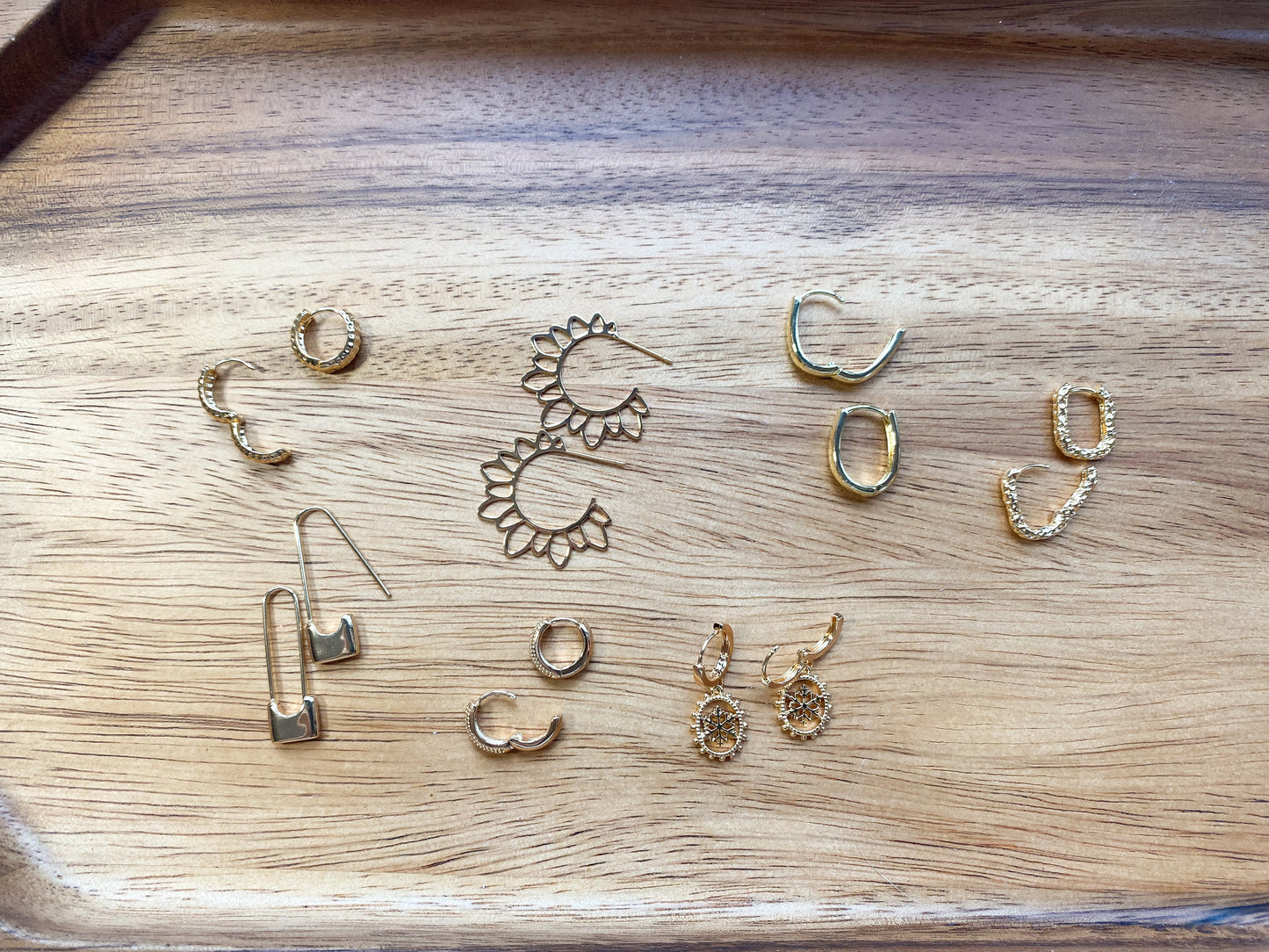 Assorted Gold Plated Hoops