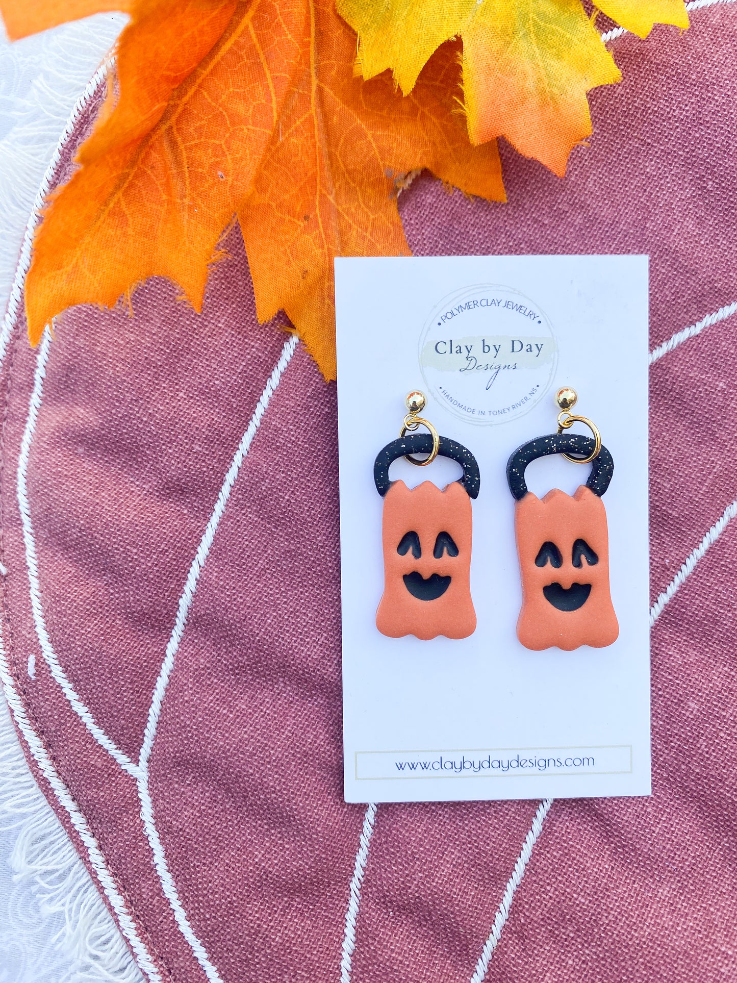 Halloween Treat Bag Dangle Earring