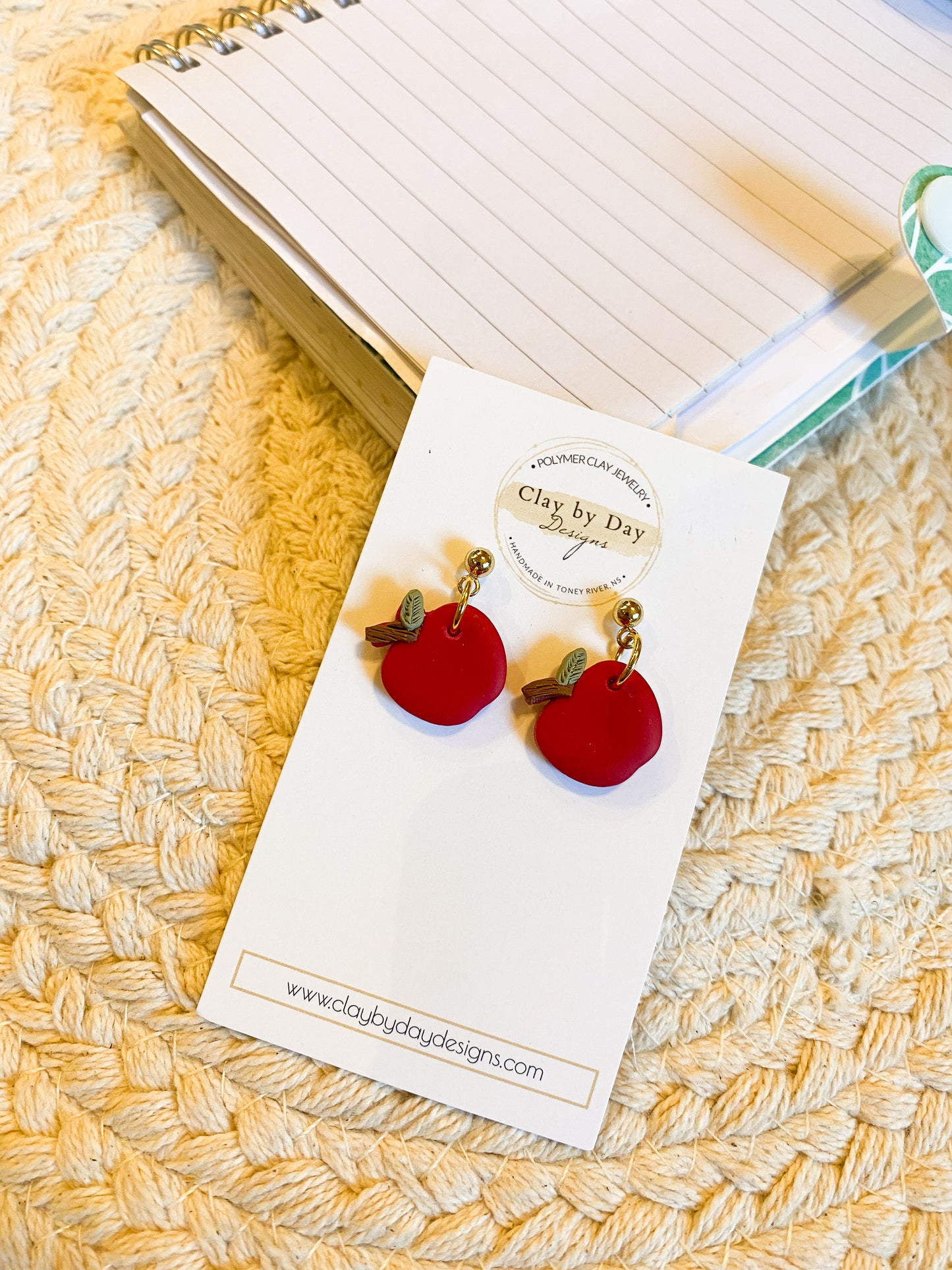 Apple Dangle Earring - back to school collection