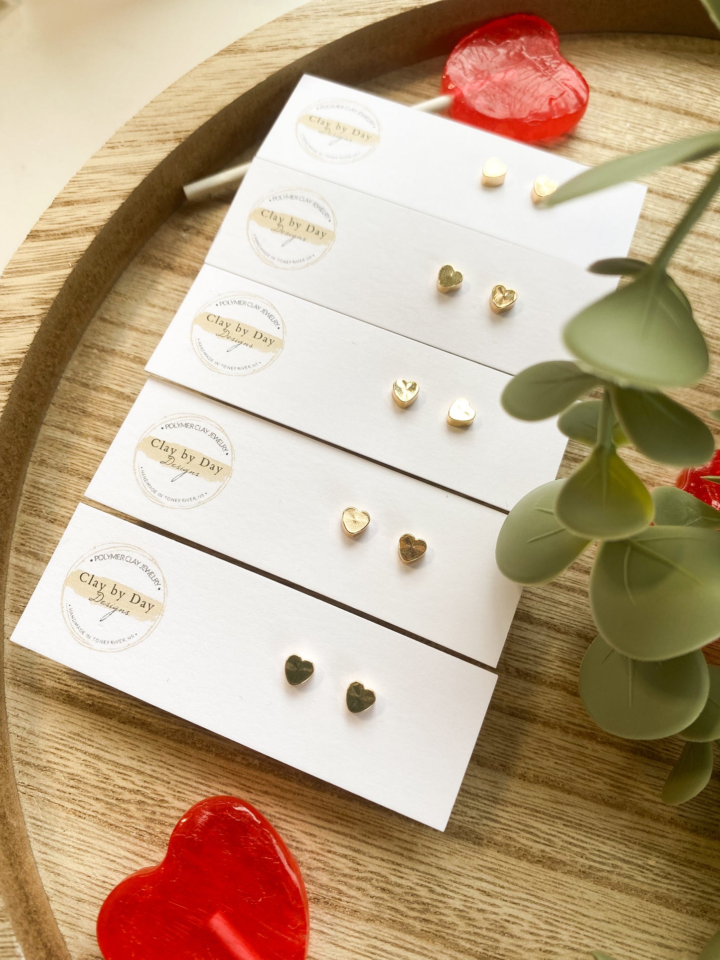 Mini Gold Plated Heart Stud