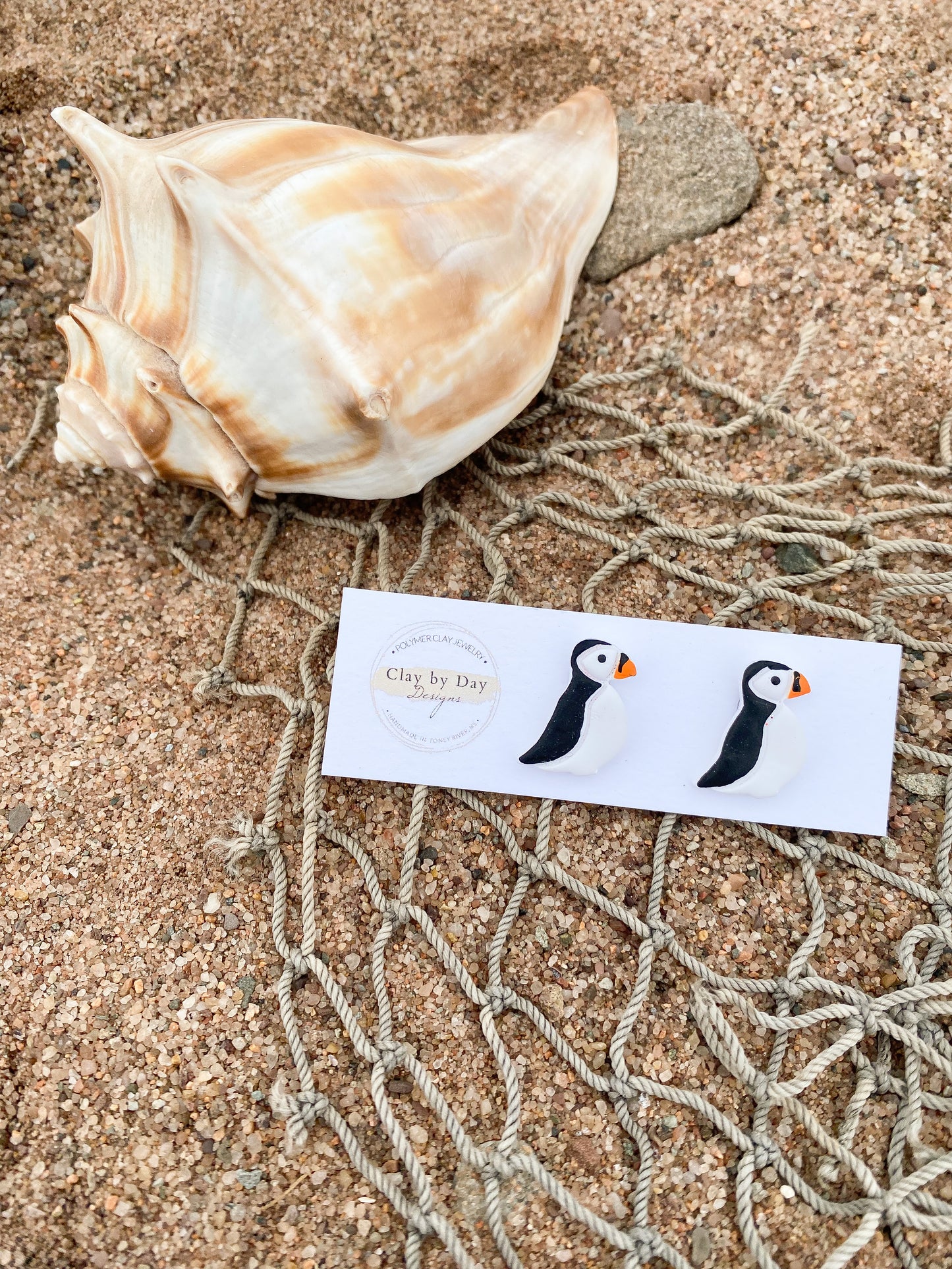 Puffin Stud Earring