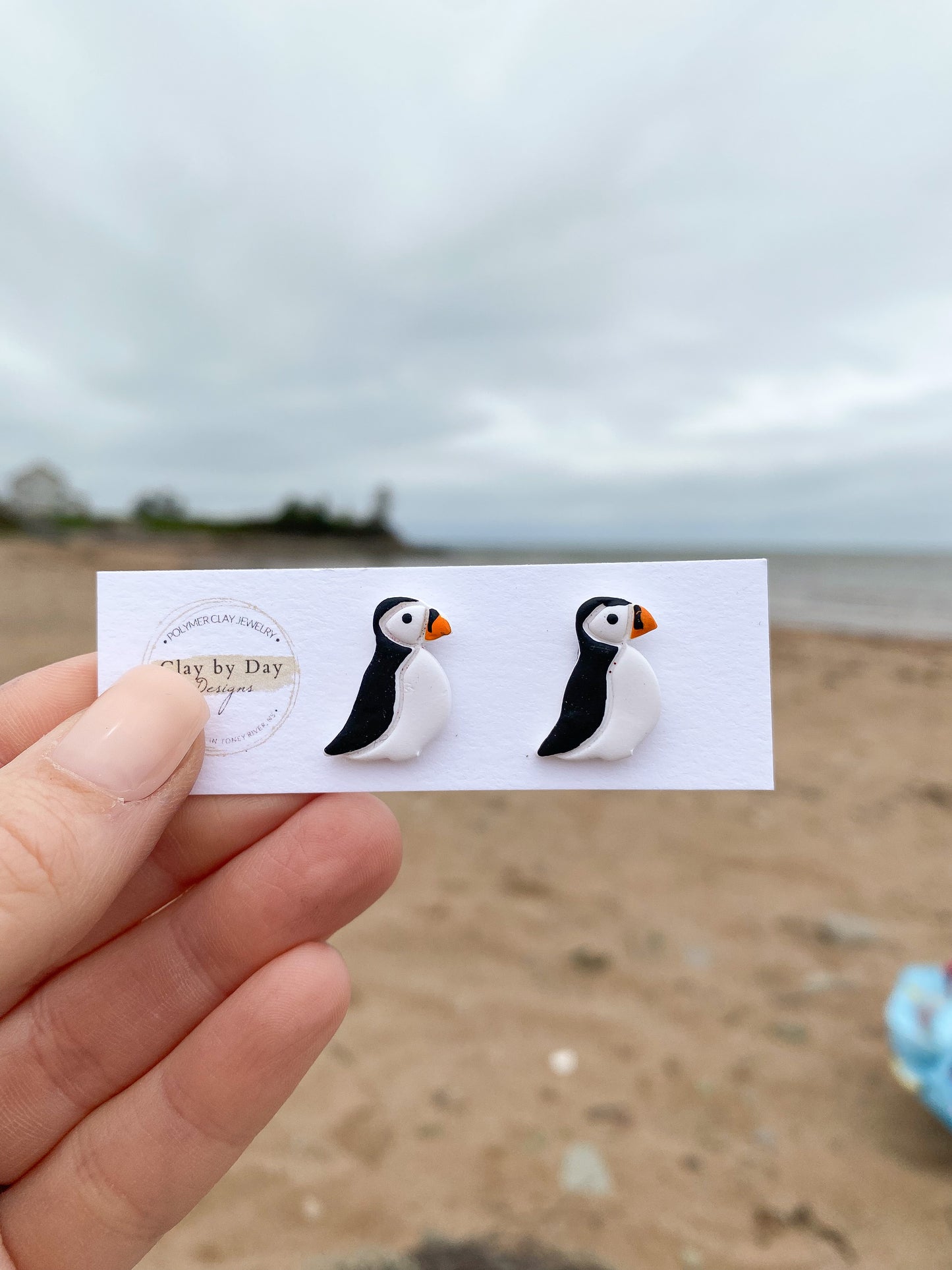 Puffin Stud Earring