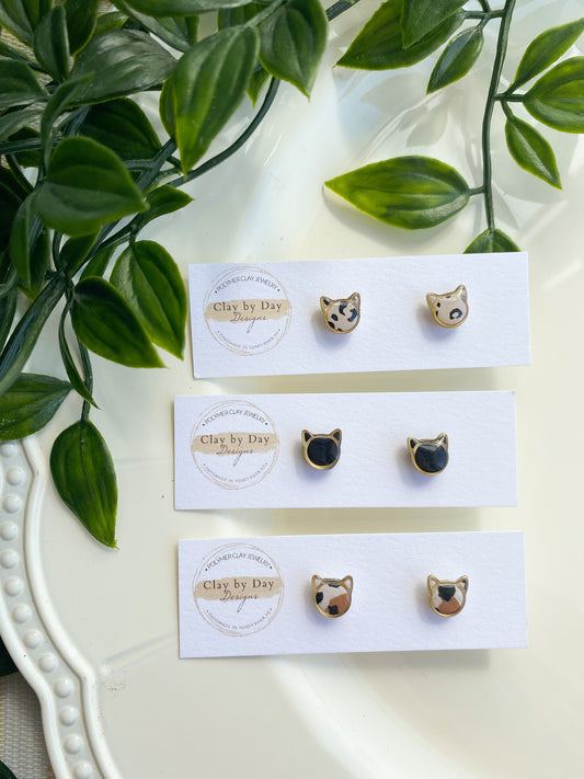 Mini Charm Cat Studs