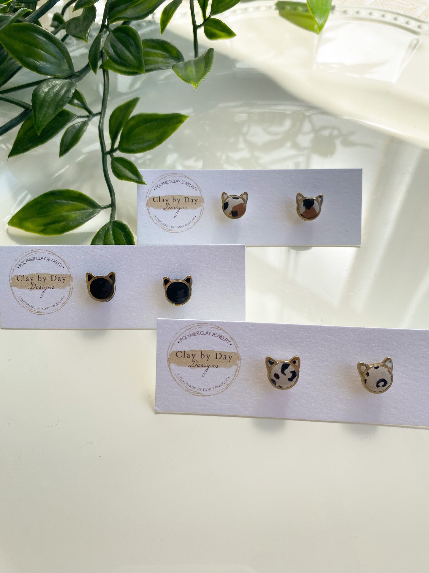 Mini Charm Cat Studs