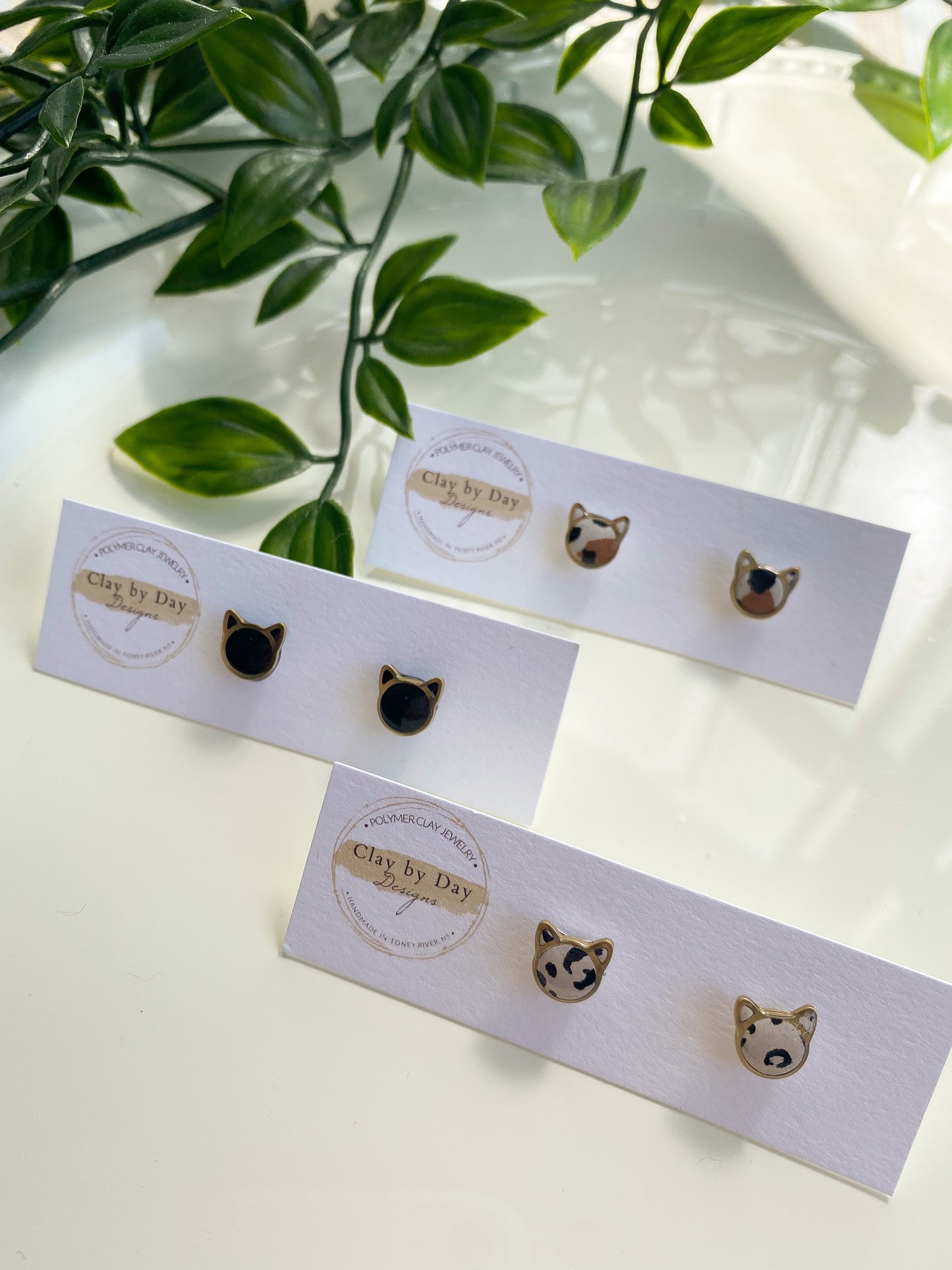 Mini Charm Cat Studs